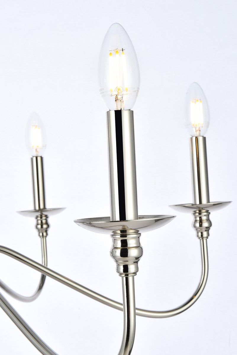 30 Inch Chandelier In Polished Nickel