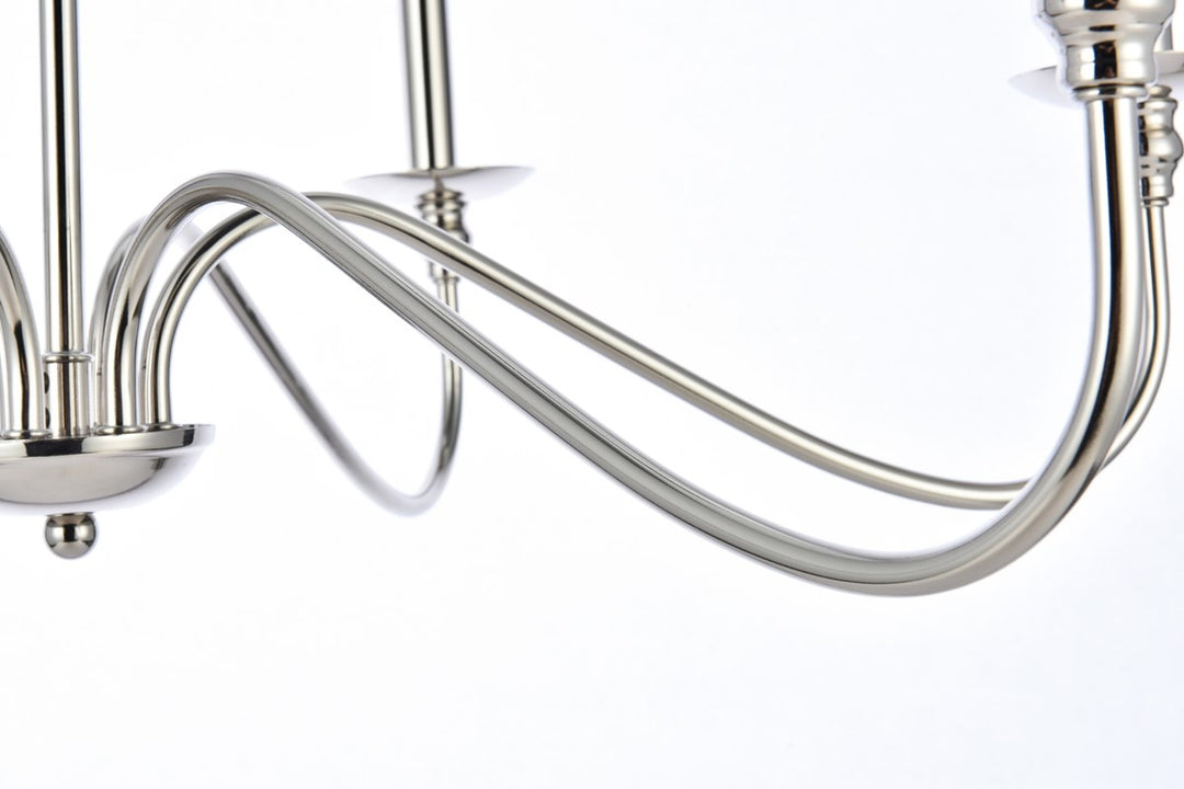 30 Inch Chandelier In Polished Nickel