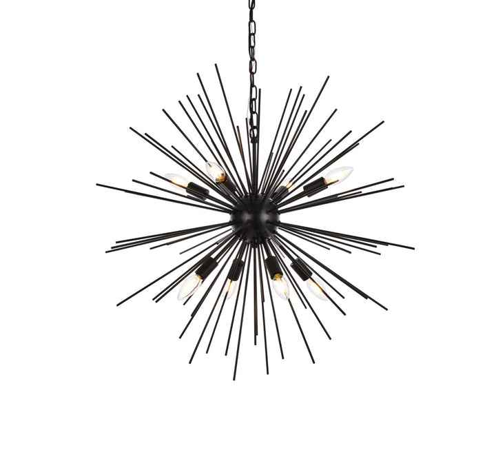 8 Lights Black Pendant
