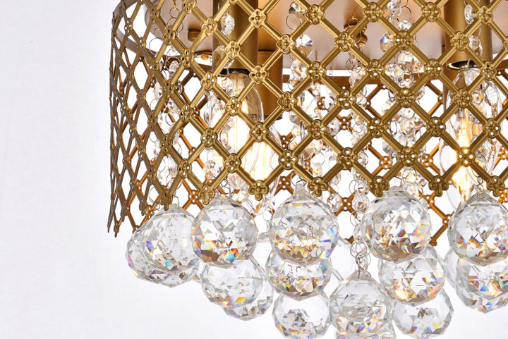 4 Lights Brass Flush Mount