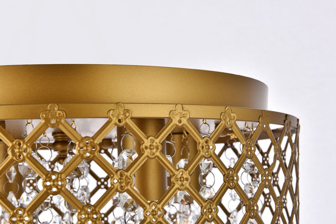 4 Lights Brass Flush Mount
