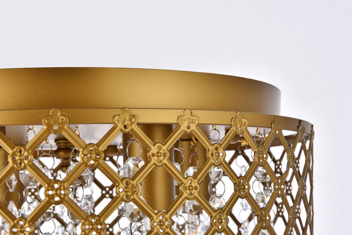 4 Lights Brass Flush Mount