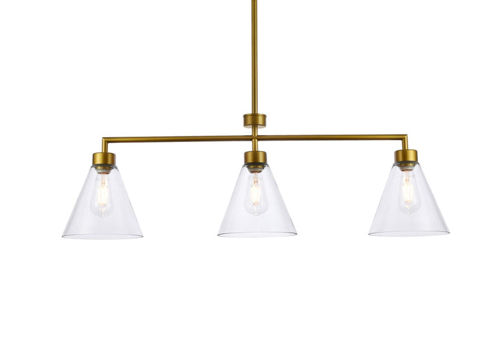 3 Lights Brass Pendant