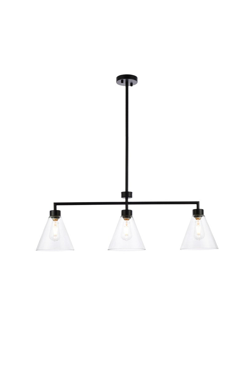 3 Lights Black Pendant by Living District