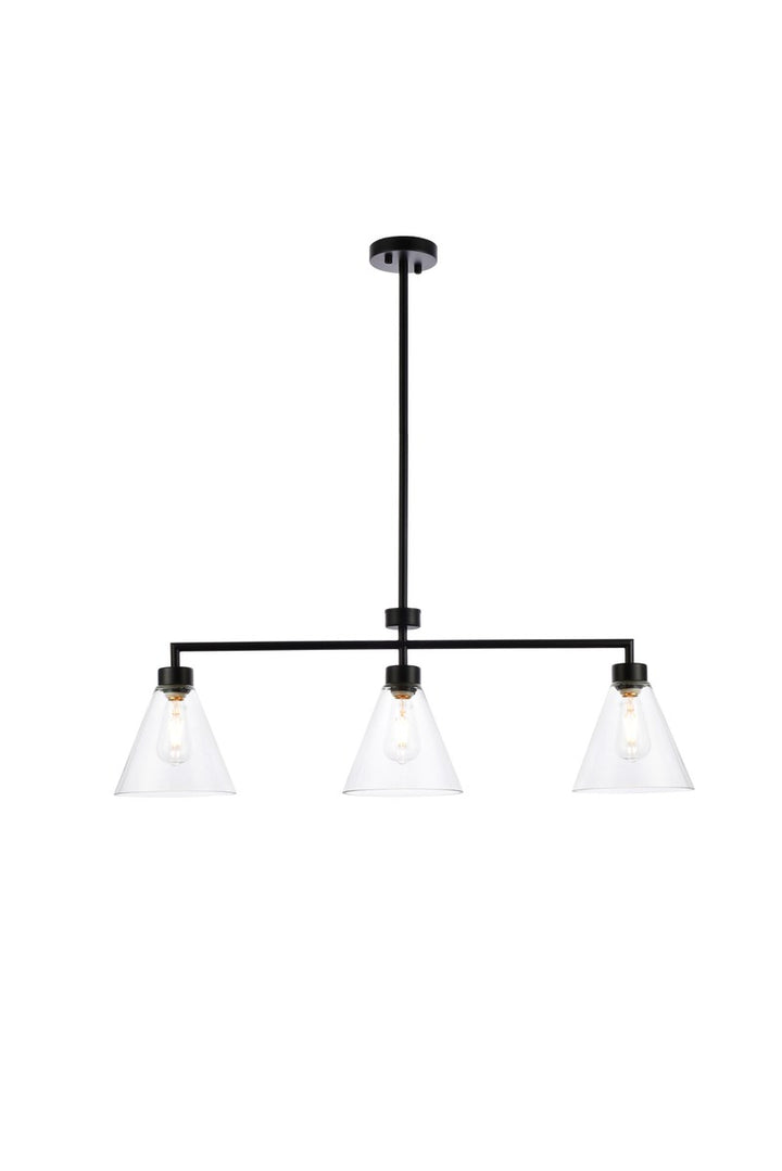 3 Lights Black Pendant by Living District