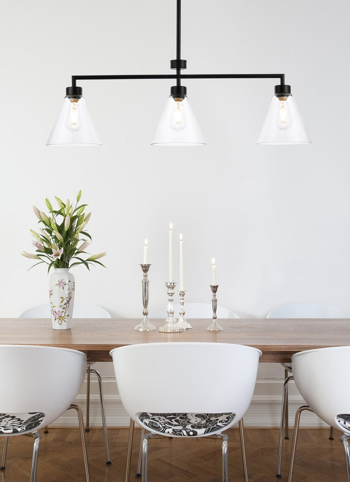 3 Lights Black Pendant