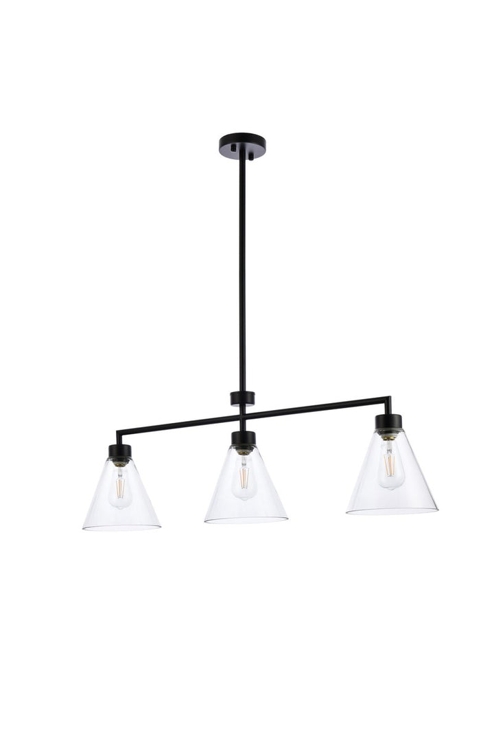 3 Lights Black Pendant