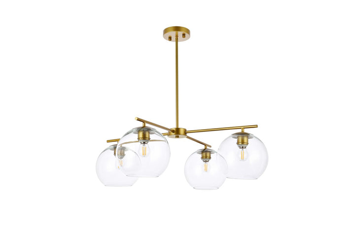 4 Lights Brass Pendant