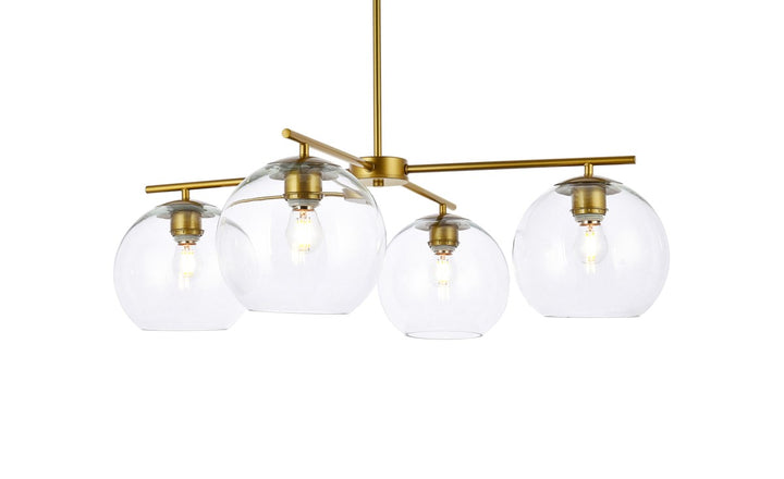 4 Lights Brass Pendant