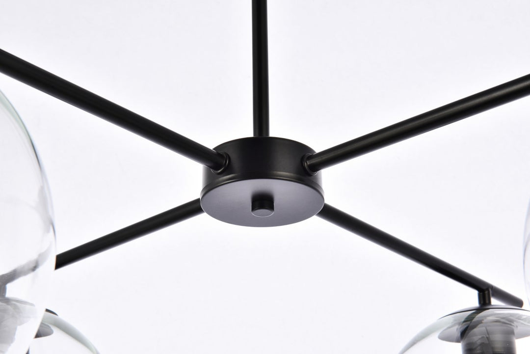 4 Lights Black Pendant