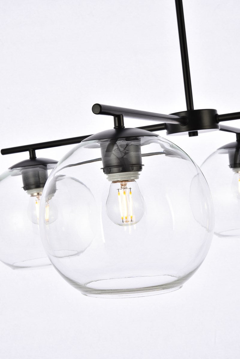 4 Lights Black Pendant