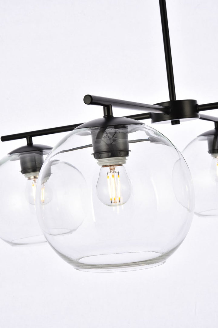 4 Lights Black Pendant
