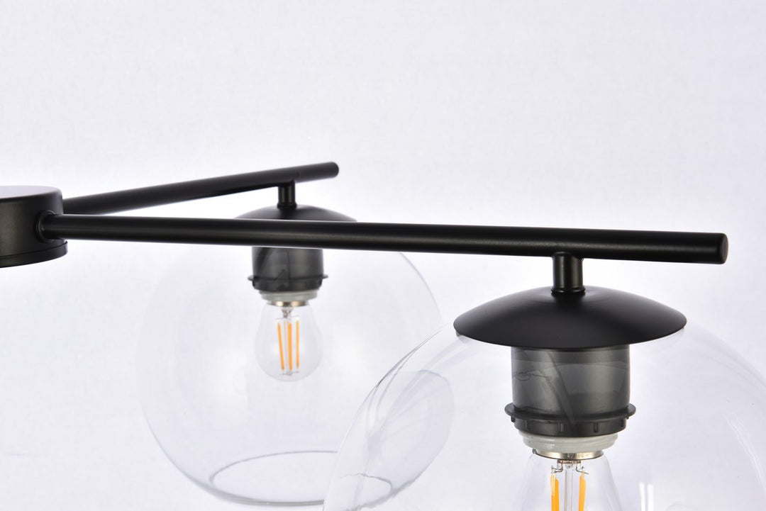 4 Lights Black Pendant