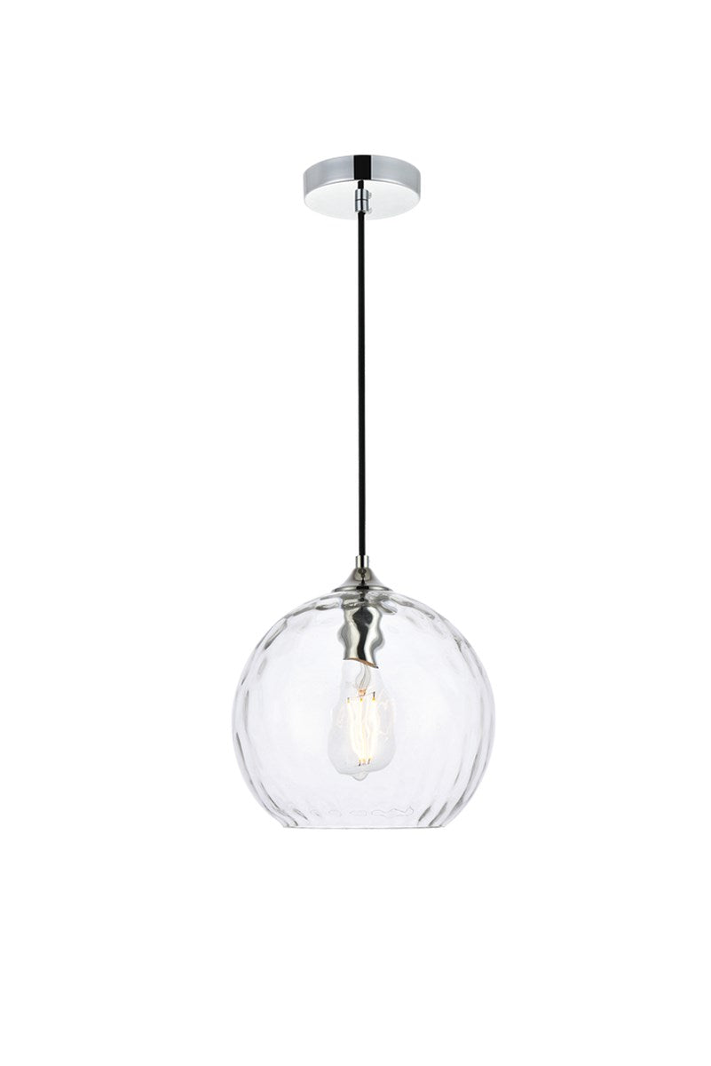 10 Inch Light Chrome Pendant by Living District