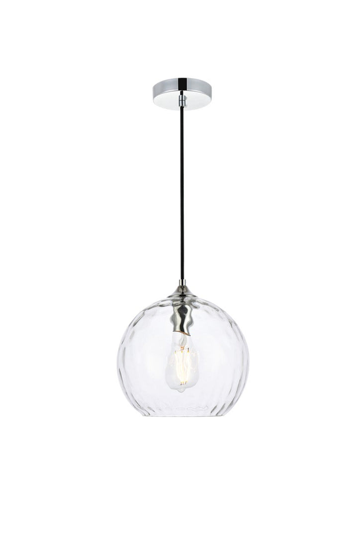 10 Inch Light Chrome Pendant by Living District