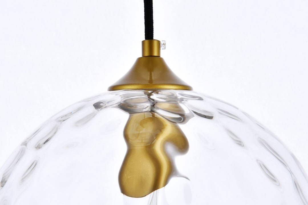 10 Inch Light Brass Pendant