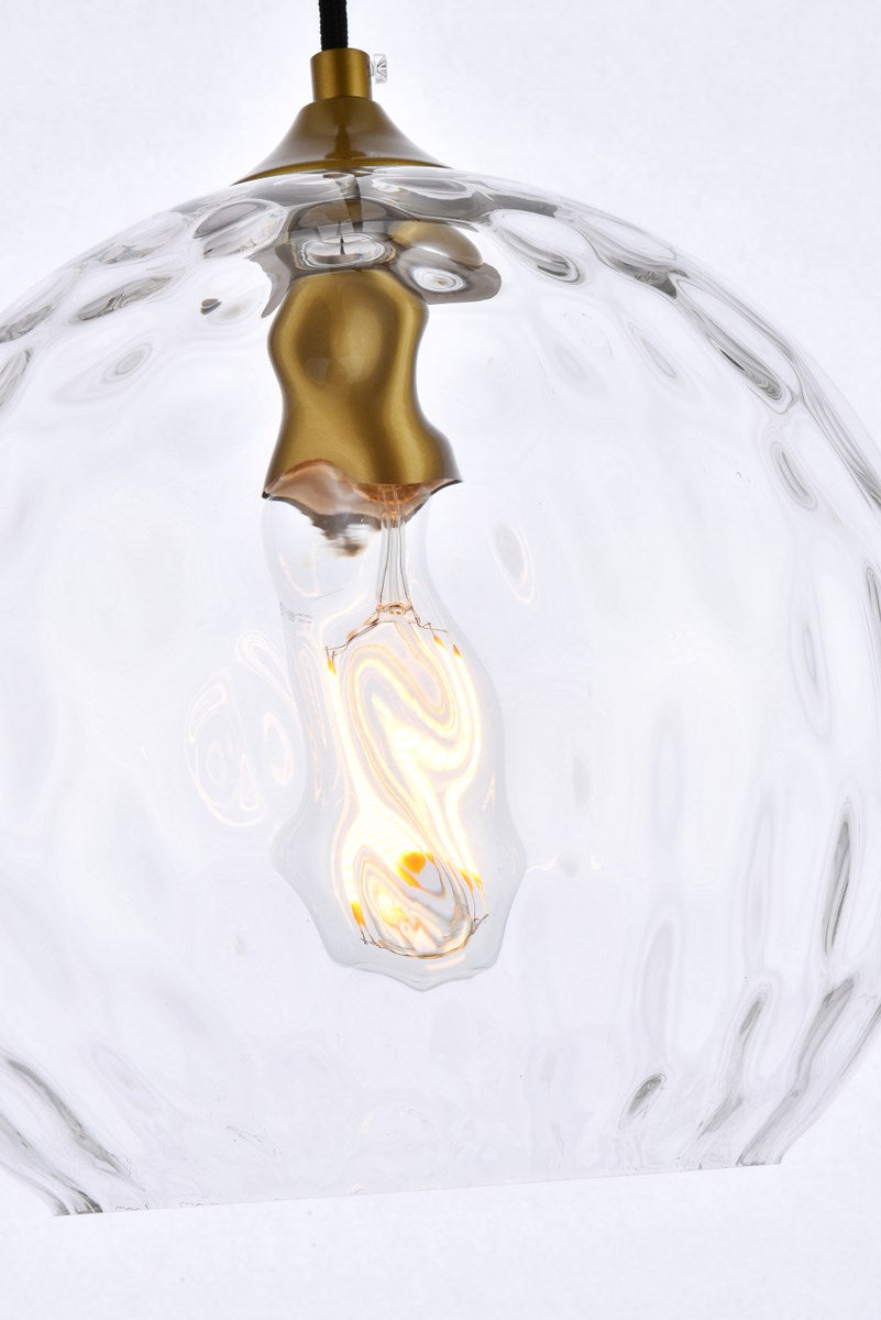10 Inch Light Brass Pendant