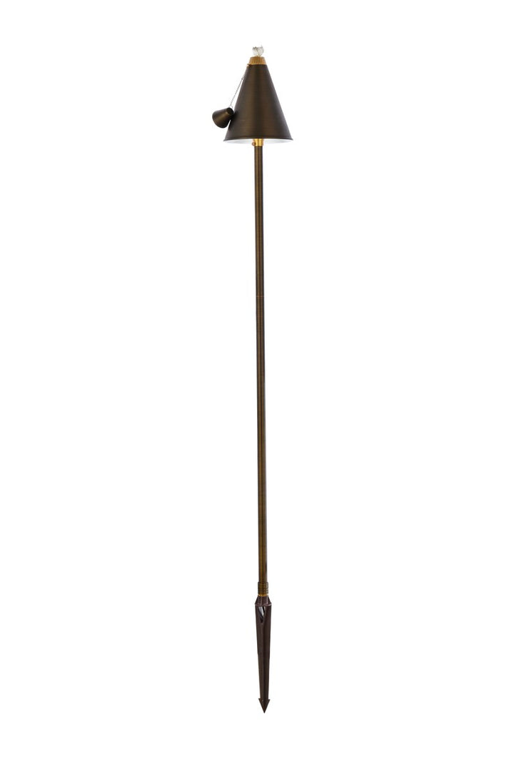 Outdoor Cast Brass Torch Path Light D:8in H:61in