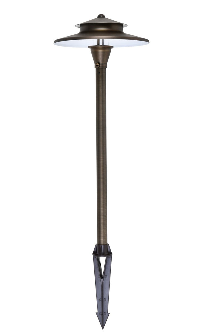 Outdoor Cast Brass Path Light D:9in H:24in by Elitco Lighting
