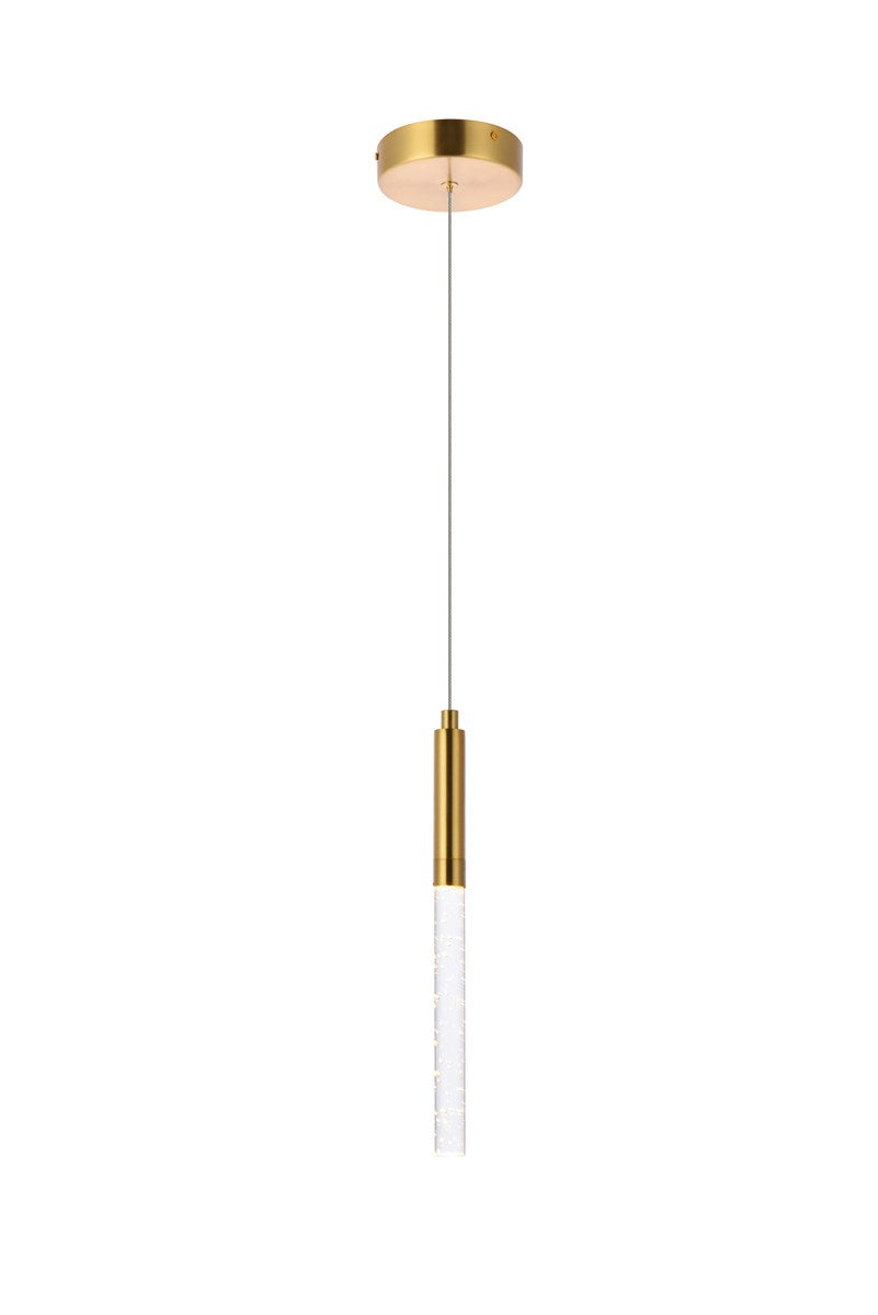 1 Light Gold Pendant by Elegant Lighting
