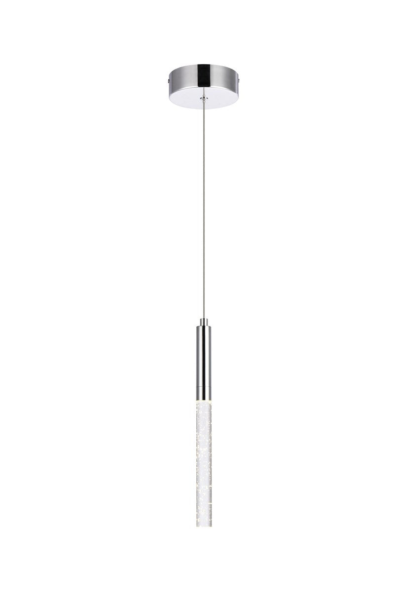 1 Light Chrome Pendant by Elegant Lighting