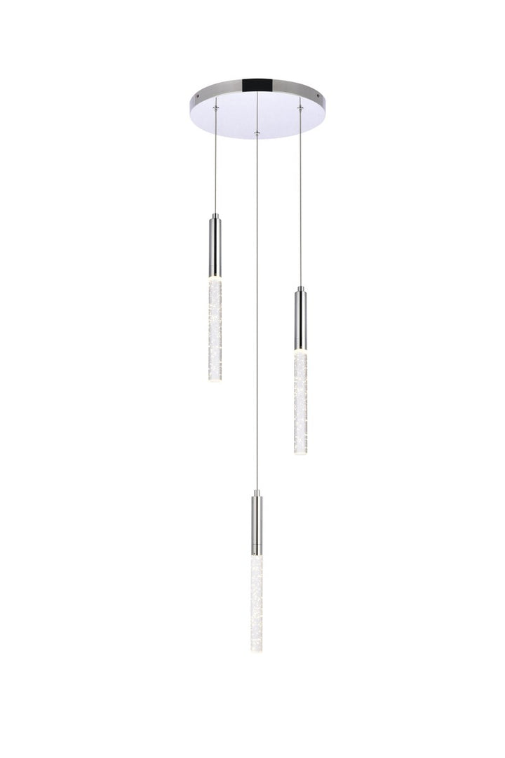 3 Lights Chrome Pendant by Elegant Lighting