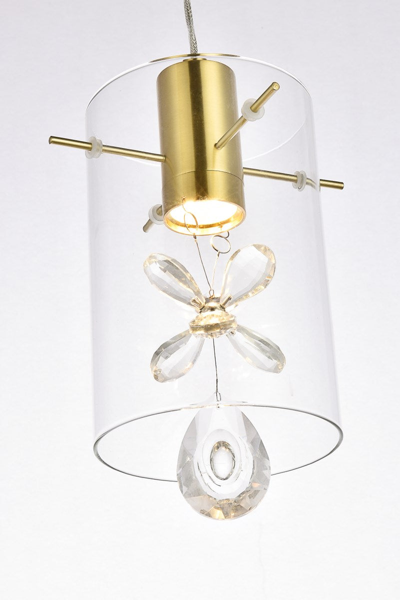 1 Light Gold Pendant