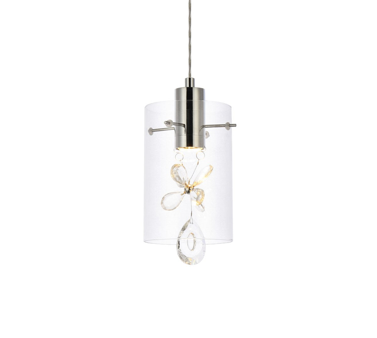 1 Light Chrome Pendant