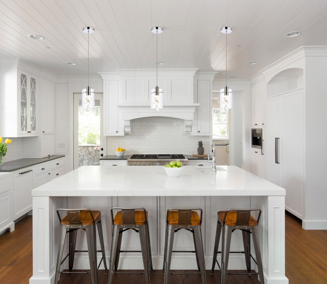 1 Light Chrome Pendant