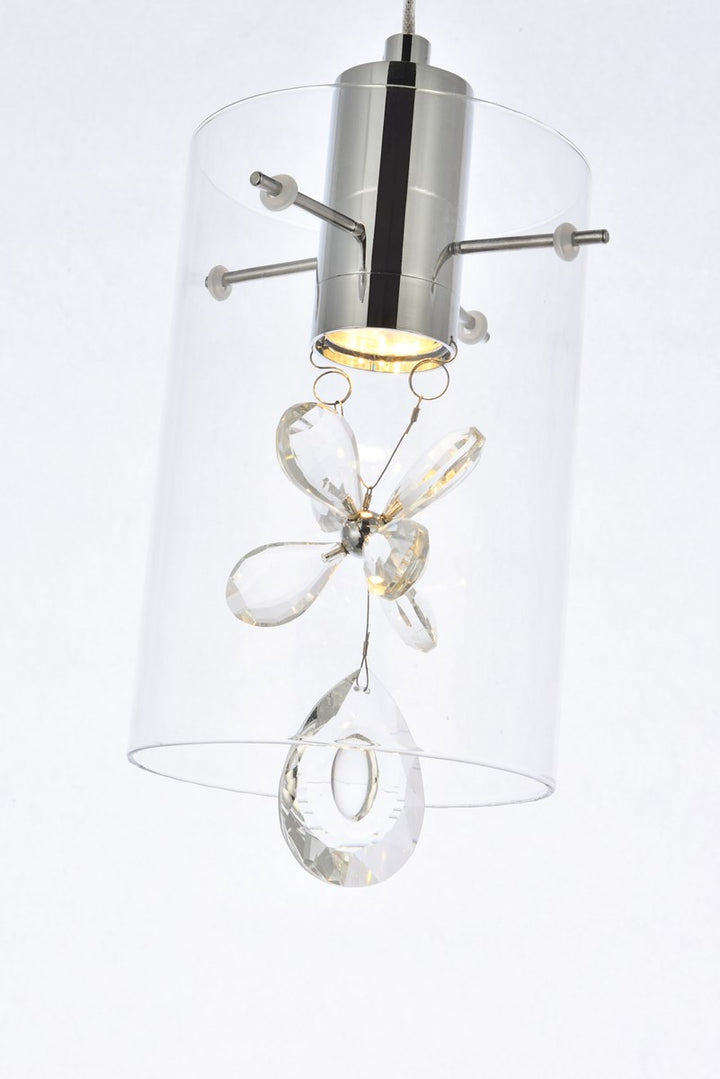 1 Light Chrome Pendant