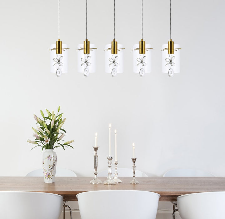 5 Lights Gold Pendant