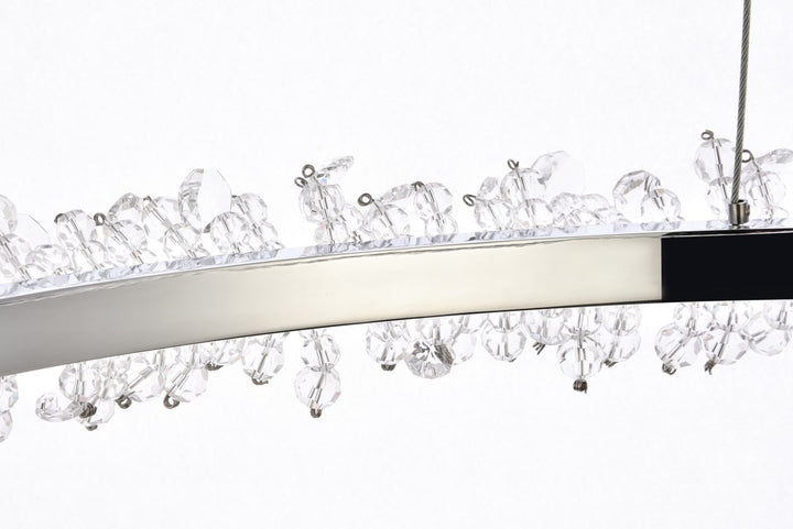 Led 34 Inch Chrome Pendant