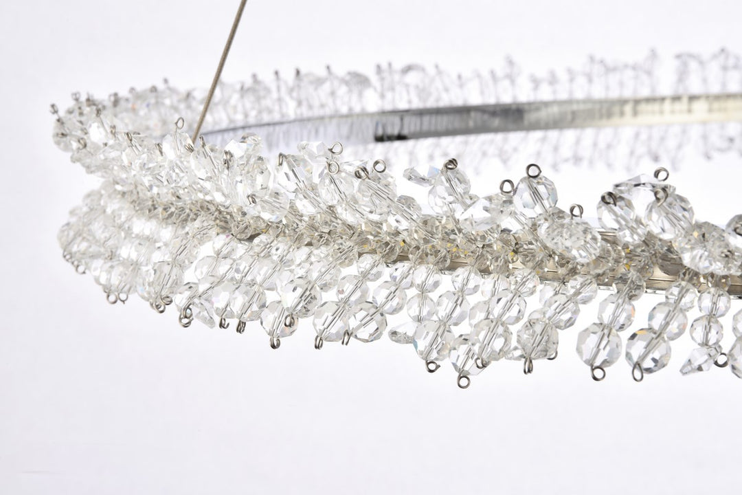Led 34 Inch Chrome Pendant