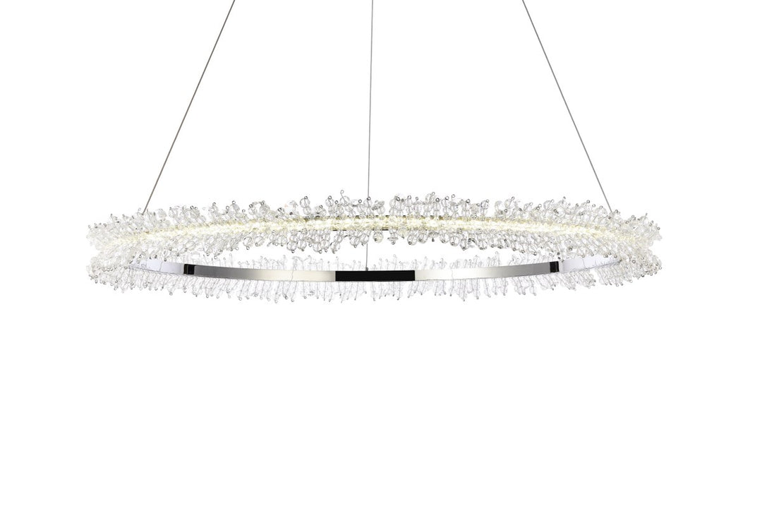 Led 34 Inch Chrome Pendant