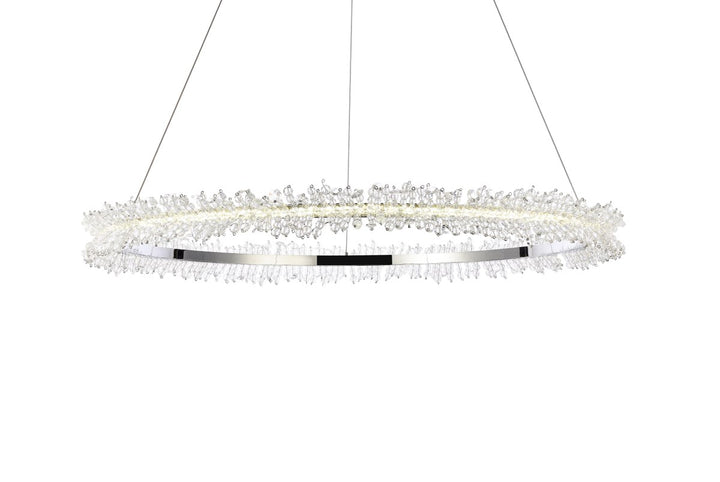 Led 34 Inch Chrome Pendant