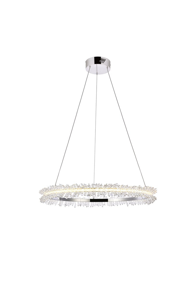 Led 26 Inch Chrome Pendant by Elegant Lighting