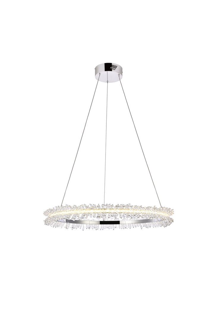Led 26 Inch Chrome Pendant by Elegant Lighting