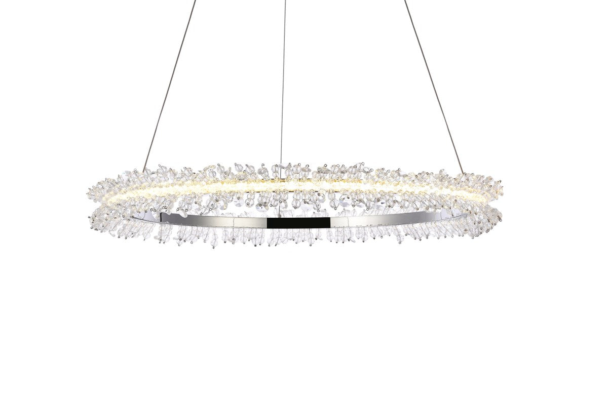 Led 26 Inch Chrome Pendant