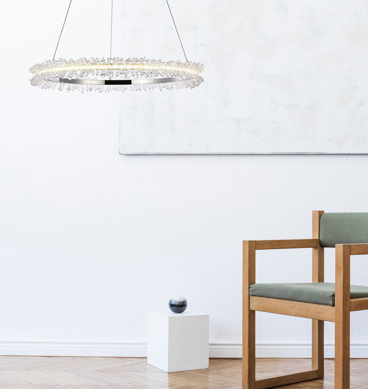 Led 26 Inch Chrome Pendant