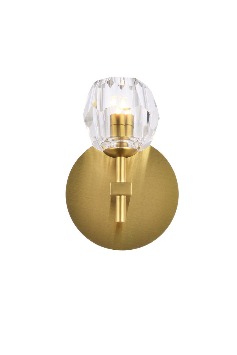1 Light Gold Wall Sconce by Elegant Lighting