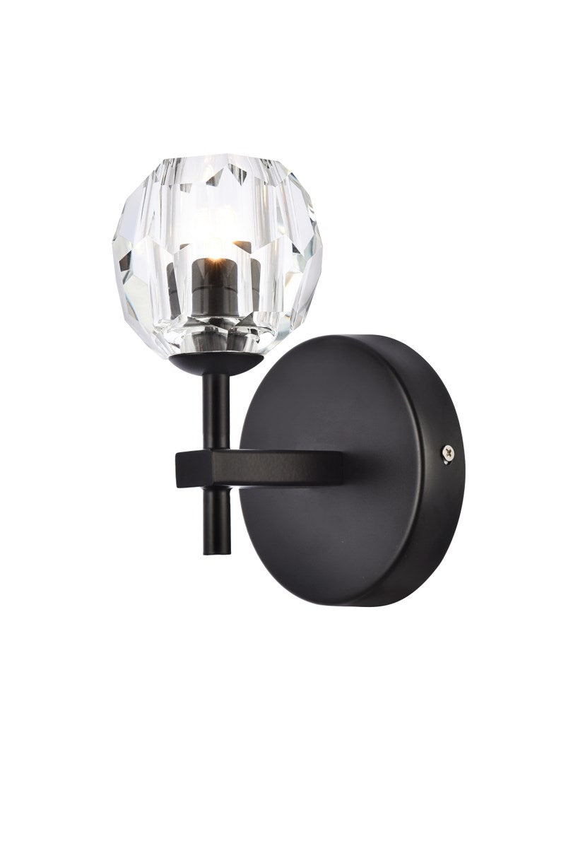 1 Light Black Wall Sconce by Elegant Lighting
