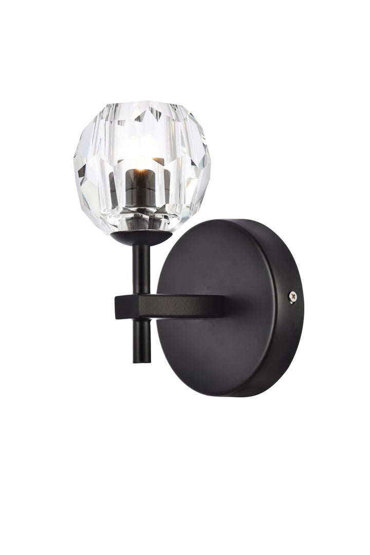 1 Light Black Wall Sconce by Elegant Lighting