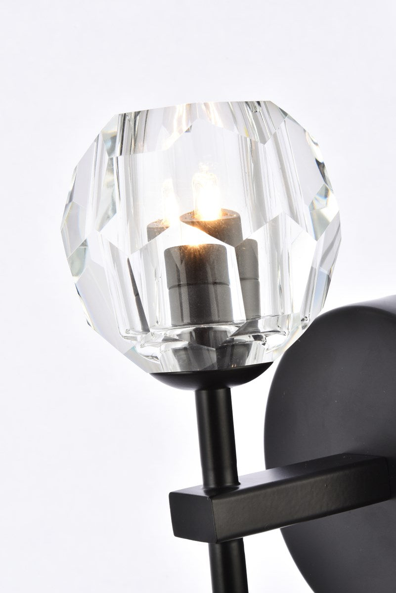 1 Light Black Wall Sconce