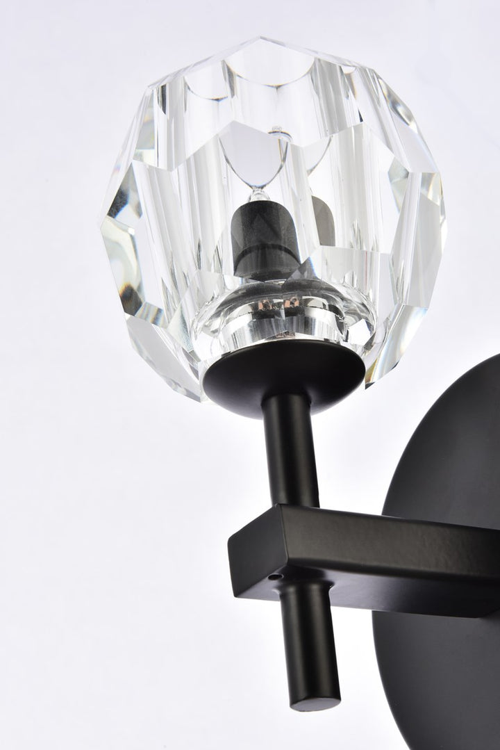 1 Light Black Wall Sconce