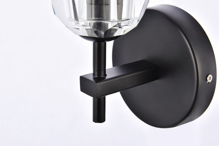 1 Light Black Wall Sconce