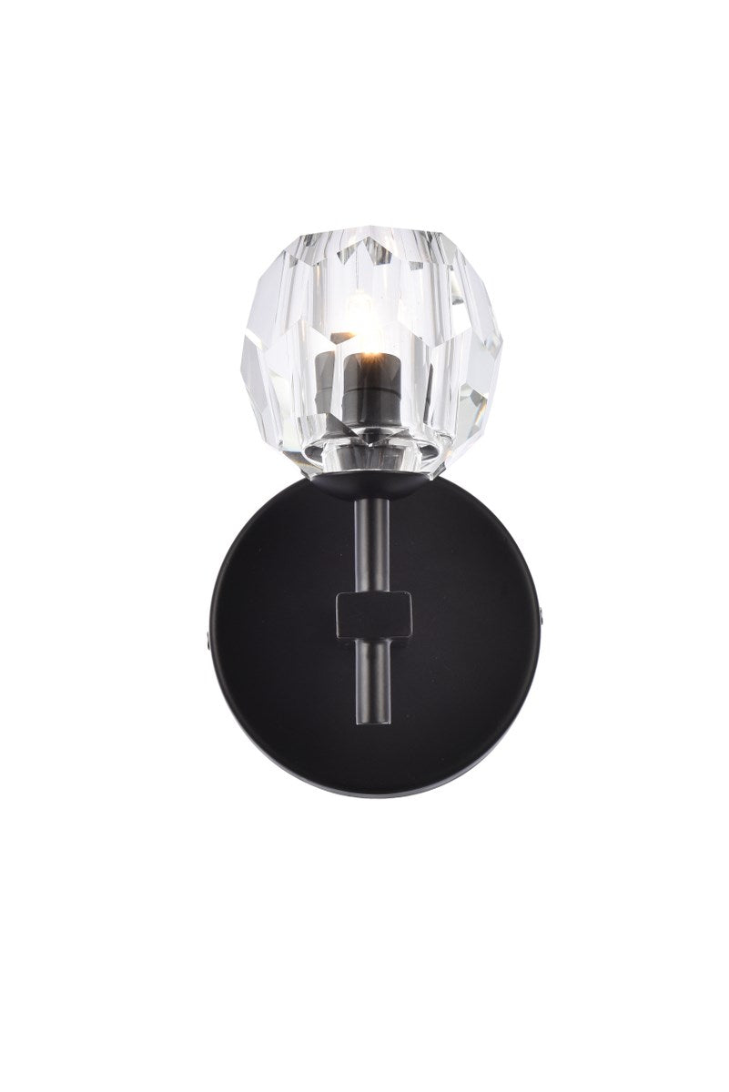 1 Light Black Wall Sconce