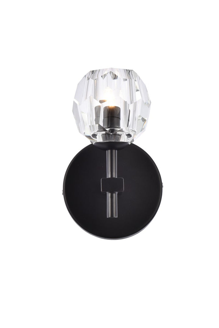 1 Light Black Wall Sconce