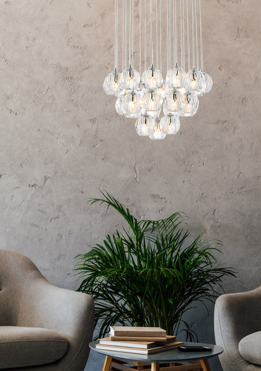 24 Lights Chrome Pendant