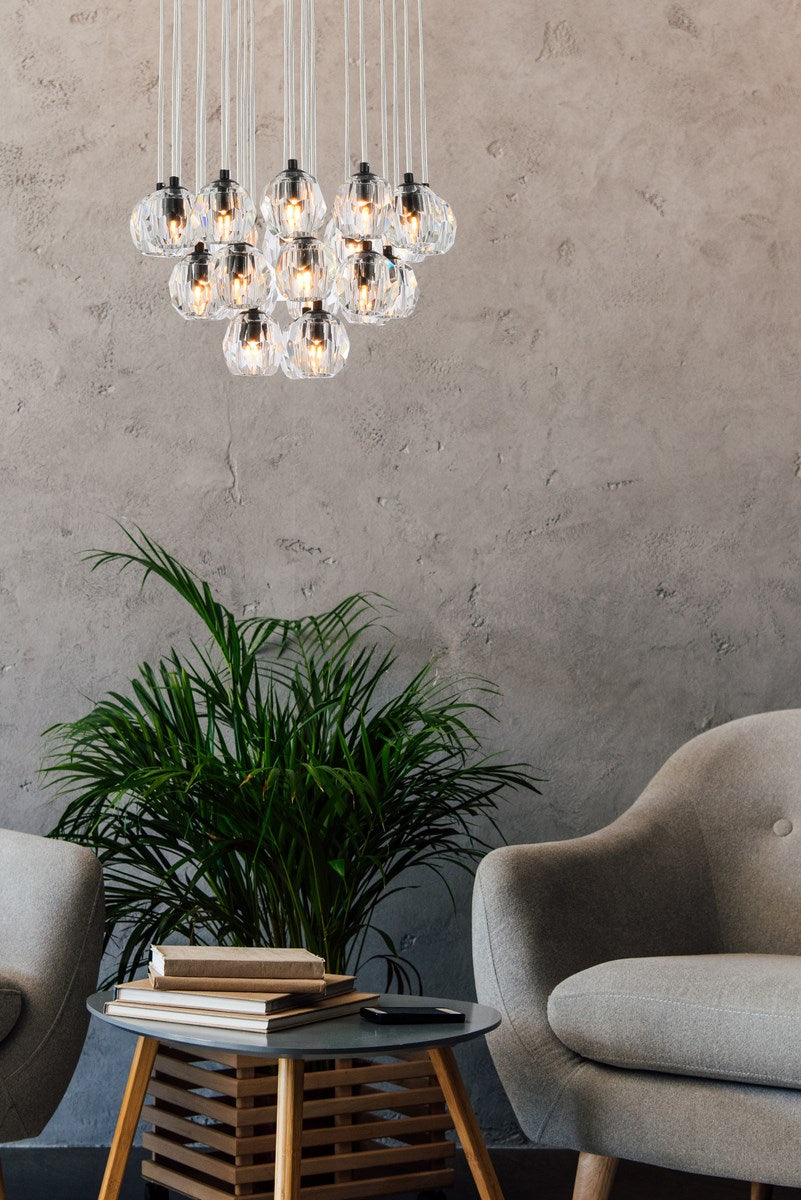 24 Lights Black Pendant