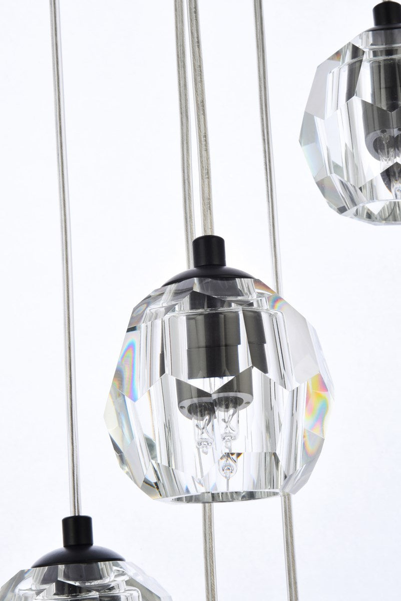 18 Lights Black Pendant